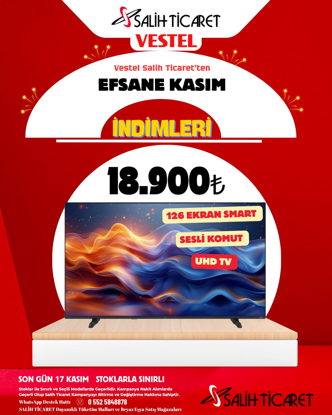 Salih Ticaret - Vestel Konya Yetkili Bayi, Uğur Derin Dondurucu Yetkili Bayi, Tefal Konya Yetkili Bayi,Vestel, Vestel Buzdolapları, Vestel Combi Buzdolapları, Vestel Çamaşır Makineleri, Vestel Bulaşık Makineleri, Vestel Derin Dondurucular, Vestel Solo Fırınlar, Vestel Davlumbazlar, Vestel Küçük Ev Aletleri, Vestel Ankastre Ürünler, Vestel Ankastre Fırınlar, Vestel Ankastre Ocaklar, Vestel Ankastre Bulaşık Makineleri, Vestel Ankastre Mikrodalga Fırınlar, Vestel Ev Sinema Sistemleri, Vestel Cep Telefonu Elektronik, Vestel Kurutmalı Çamaşır Makineleri	Salih Ticaret, Vestel Ankastre Setler, Vestel Klimalar, Isıtma ve Soğutma	Salih Ticaret, Uğur, Uğur Buzdolapları, Uğur Yatay derin Dondurucular, Uğur Dikey Dondurucular, Uğur Klimalar, Uğur Ticari Ürünler, Fırsat Ürünleri, Diğer Markalar, Diğer Markalar Televizyonlar, Diğer Markalar Küçük Ev Aletleri, Diğer Markalar Ankastre Setler, Diğer Markalar Fırınlar, Diğer Markalar Elektronik Ürünler