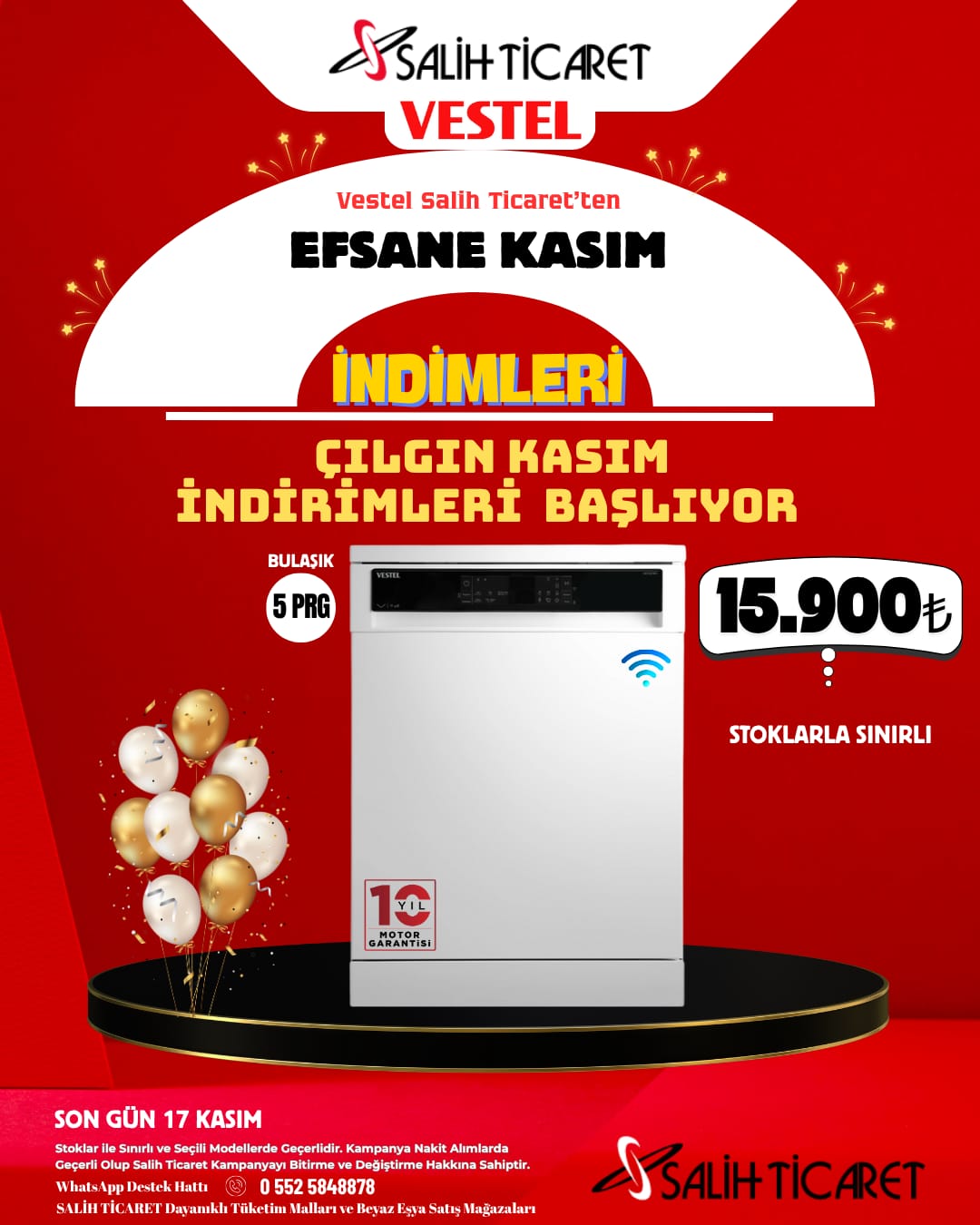 EFSANE KASIM İNDİRİMLERİ 5 PROĞRAM BULAŞIK MAKİNESİ