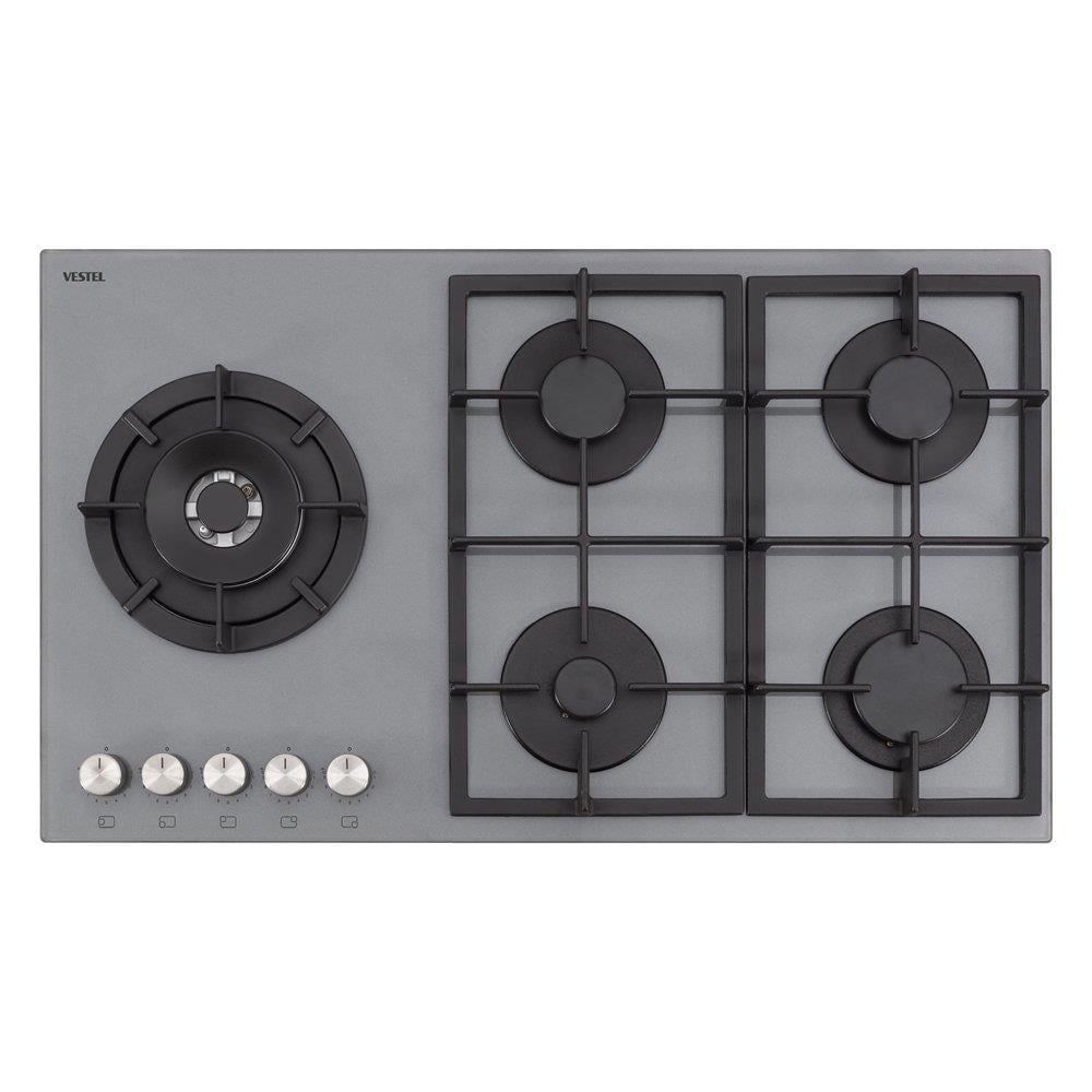 Vestel AO-91159 YG-DW 90 cm 5 G&ouml;z&uuml; Gazlı (1 G&ouml;z&uuml; Wok'lu) Ankastre Ocak